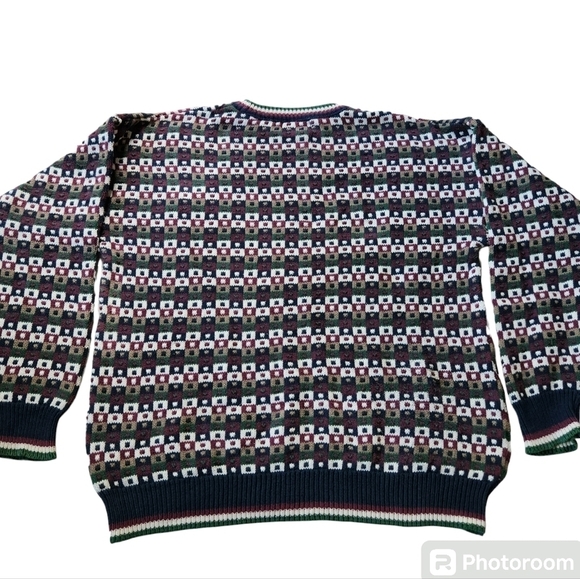 Vintage Eddie Bauer Knit Crew Neck Pull Over Long Sleeve Grandpa Sweater Sz XL - Picture 2 of 4